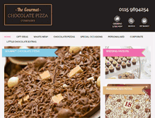 Tablet Screenshot of gourmetchocolatepizza.co.uk